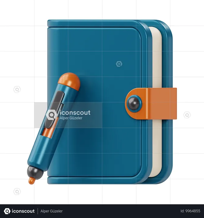 Caderno  3D Icon