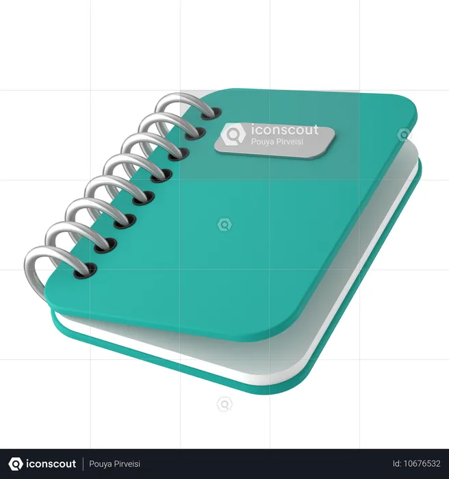 Caderno  3D Icon