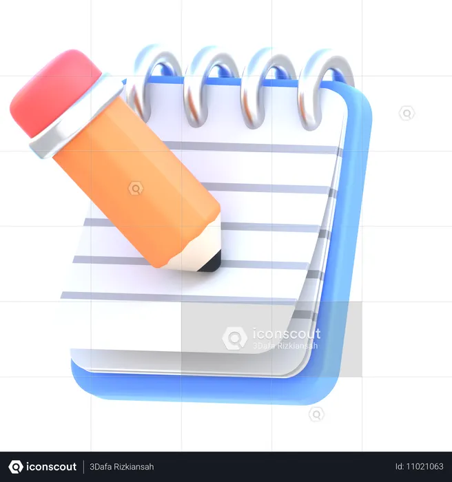 Caderno  3D Icon