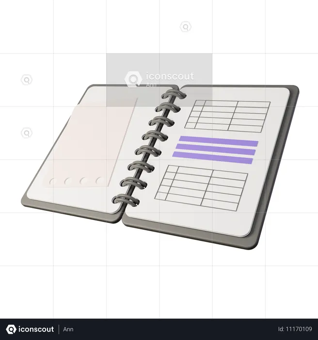 Caderno  3D Icon