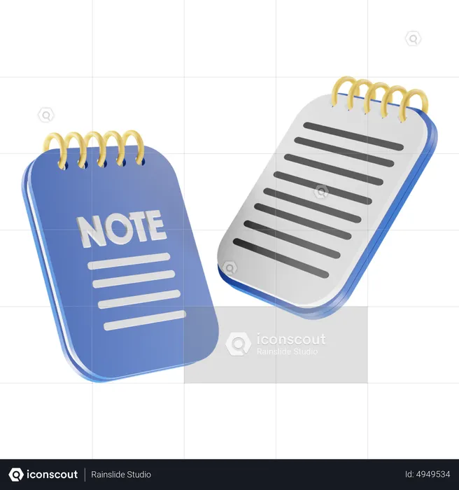 Caderno  3D Icon