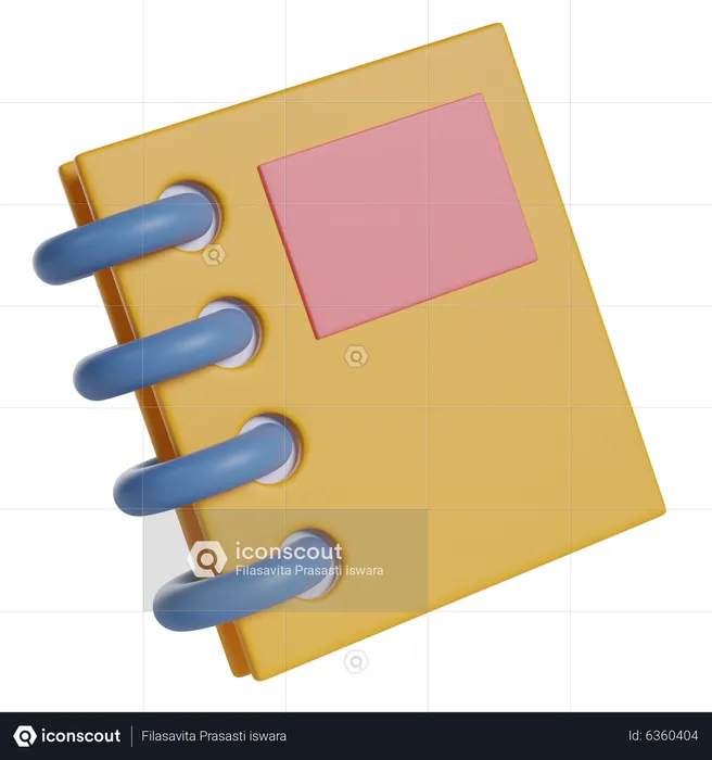 Caderno  3D Icon