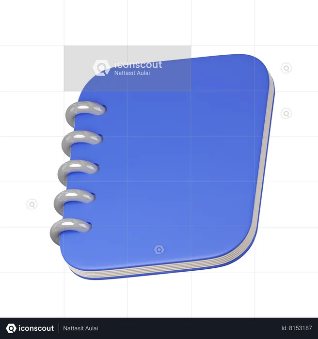 Caderno  3D Icon