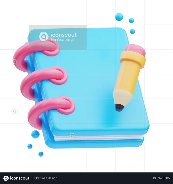 Caderno criativo  3D Icon