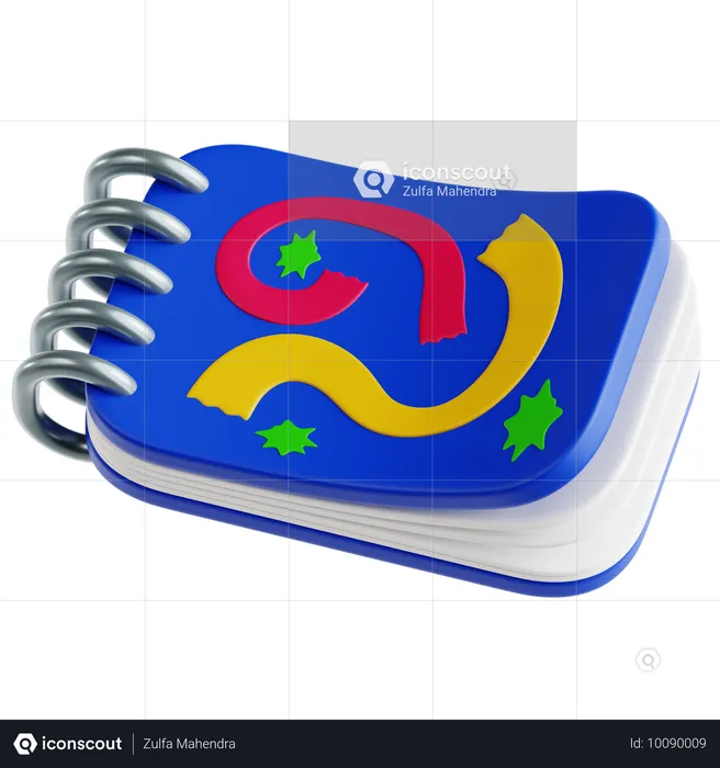 Caderno de desenho  3D Icon