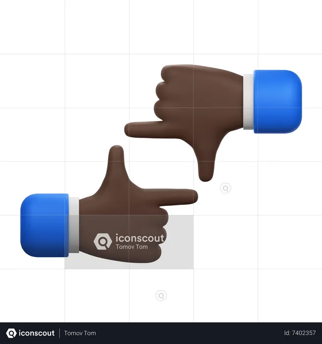 Cadrage du geste des mains  3D Icon