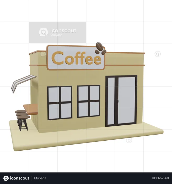 Café  3D Icon