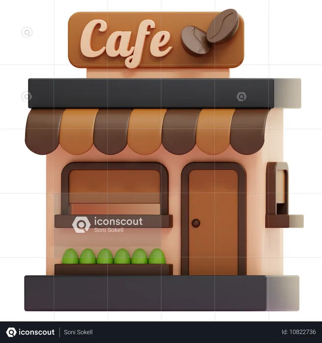 Cafe  3D Icon