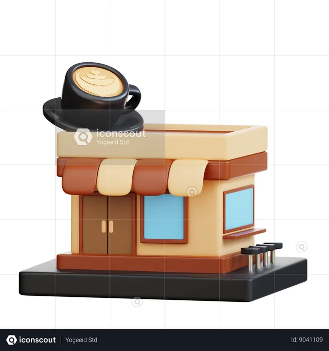 Cafe  3D Icon