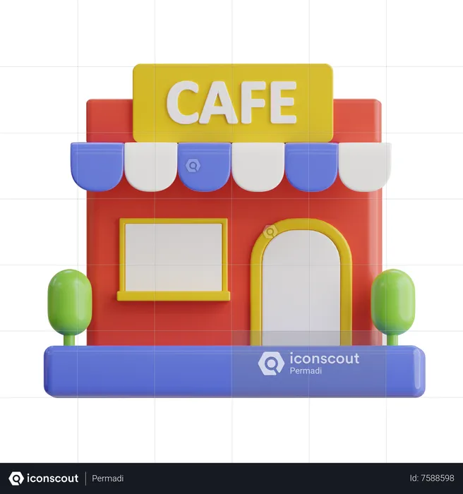 Cafe  3D Icon