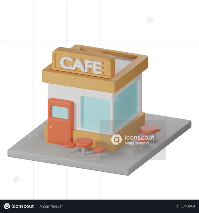 Cafe  3D Icon