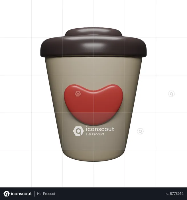 Amor cafe  3D Icon