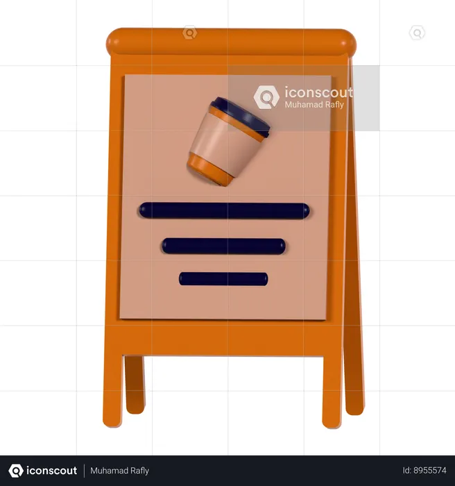 Cafe Board  3D Icon