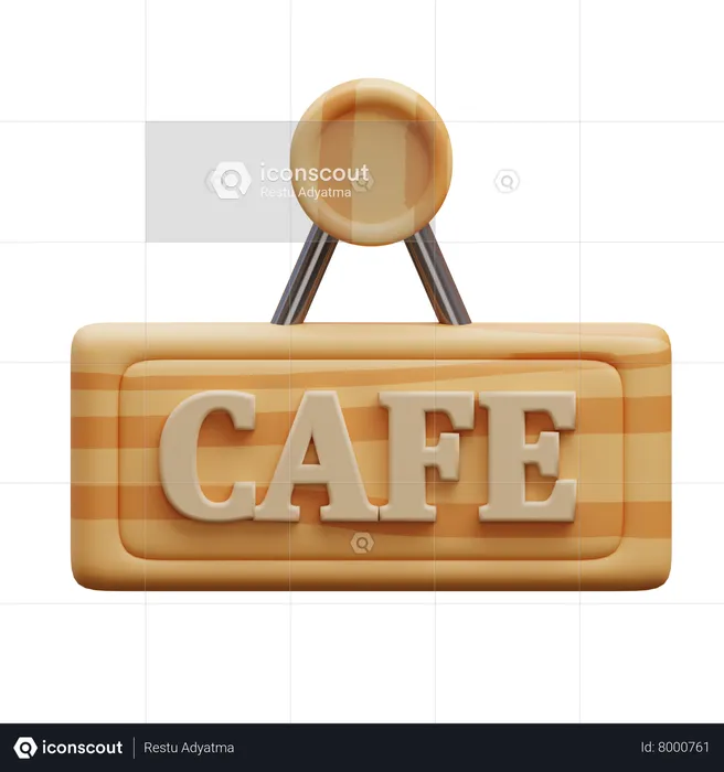 Cafe Board  3D Icon