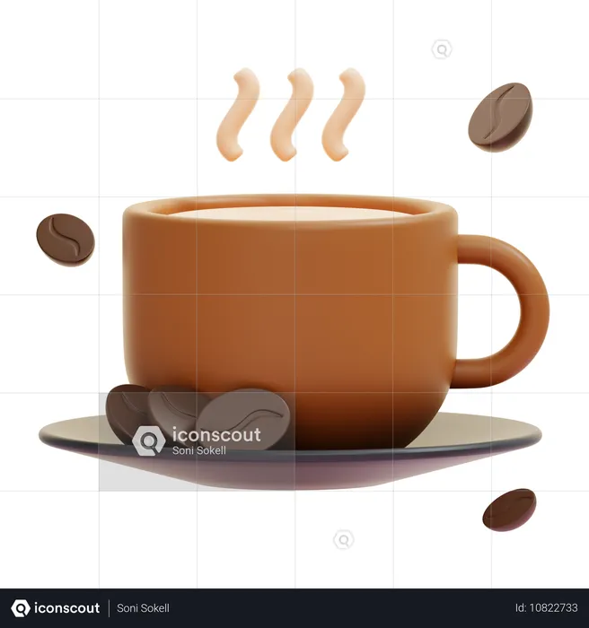 Café caliente  3D Icon