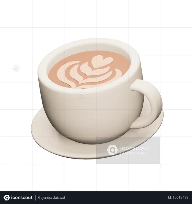 Café capuchino  3D Icon