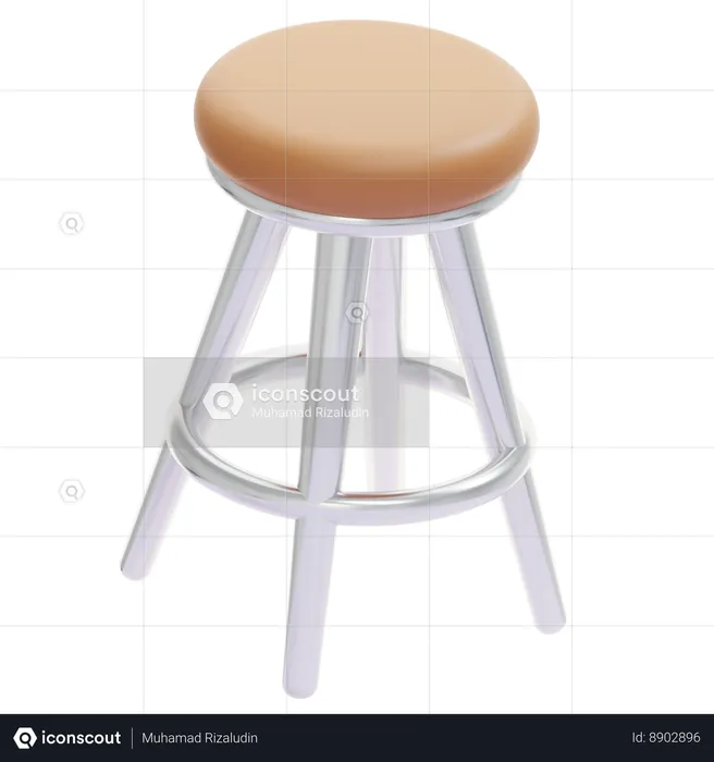 Cafe chair  3D Icon
