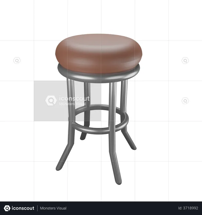 Cafe Chair  3D Illustration