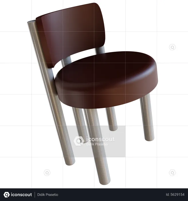Cafe Chair  3D Icon