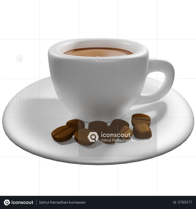 Café em uma xícara  3D Icon