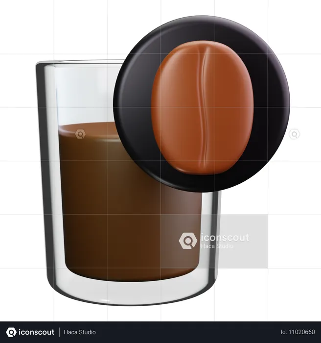 Café froid  3D Icon