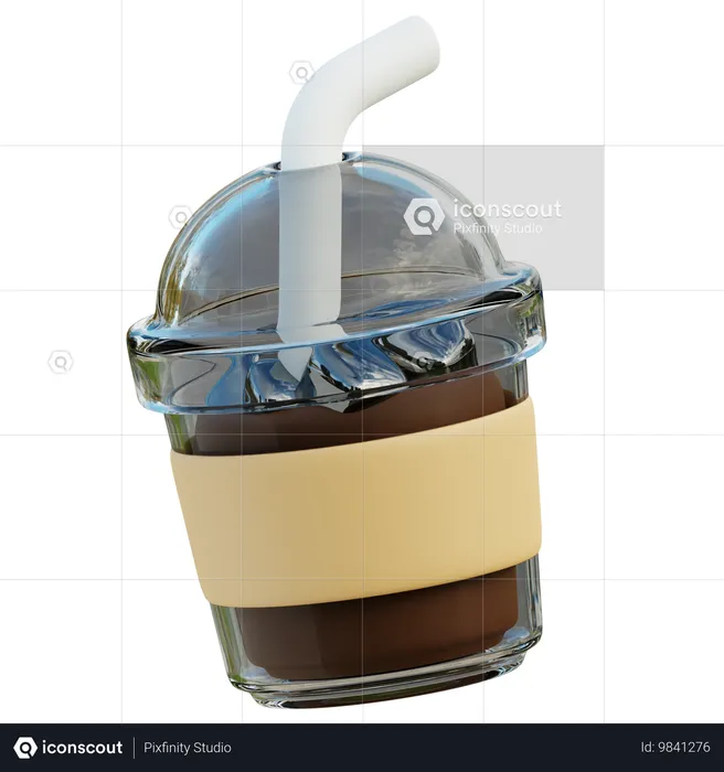 Café gelado  3D Icon