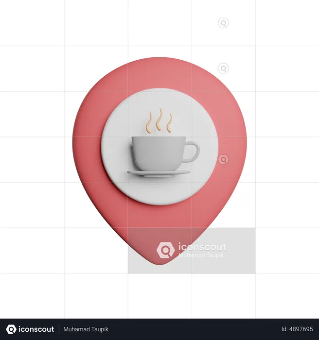 Cafe Location  3D Icon