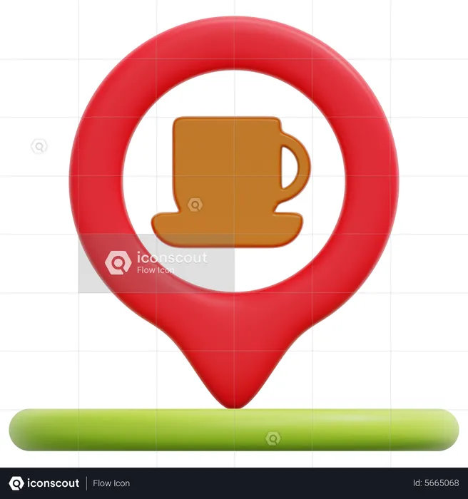 Cafe Location  3D Icon