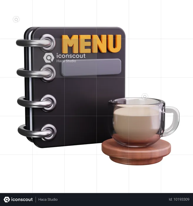 Cardápio de café  3D Icon