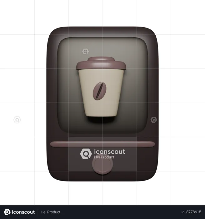 Café on-line  3D Icon