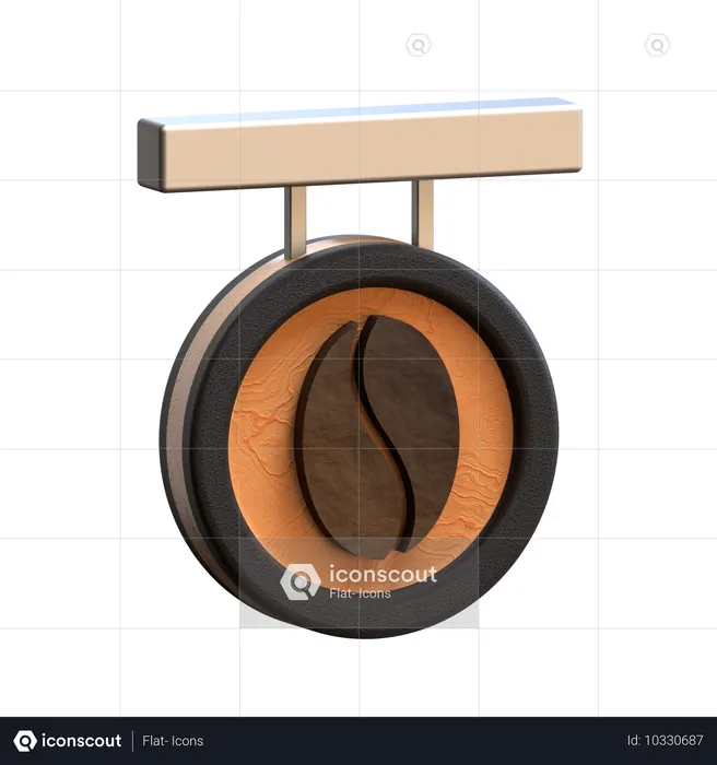 Cafe Signboard  3D Icon