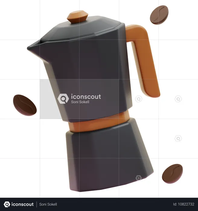 Pote de café  3D Icon