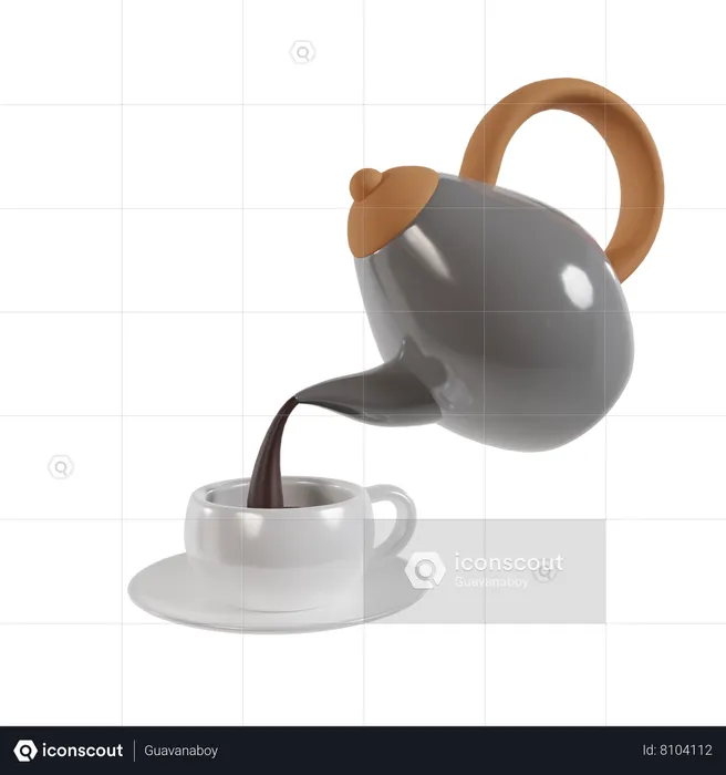Bouilloire à café  3D Icon