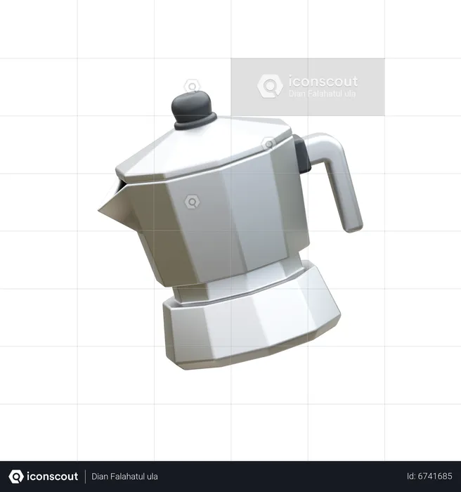 Cafetière moka  3D Icon