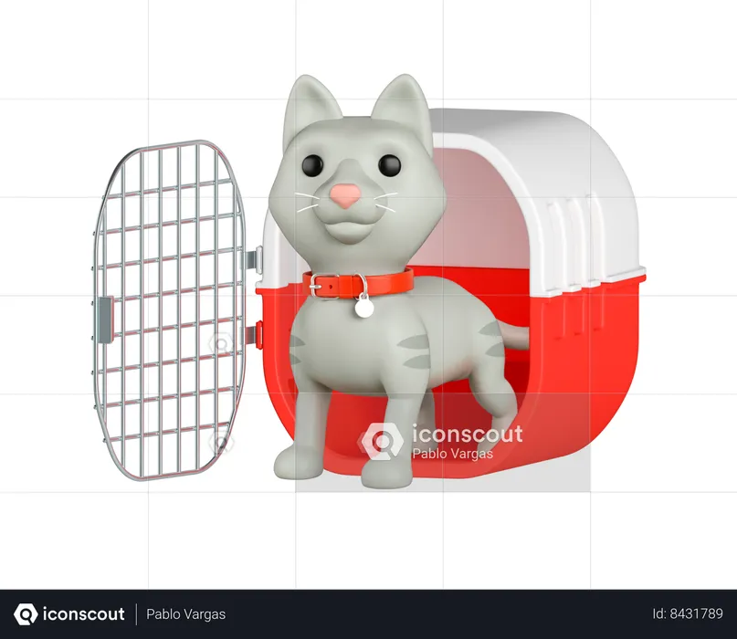 Cage à chat  3D Icon