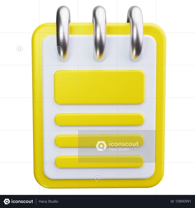 Cahier vierge  3D Icon