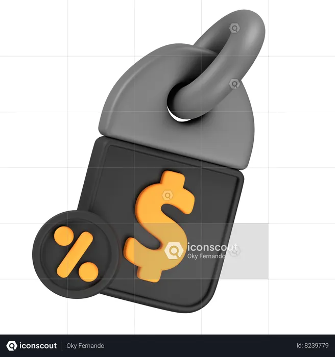 Caída de los precios  3D Icon