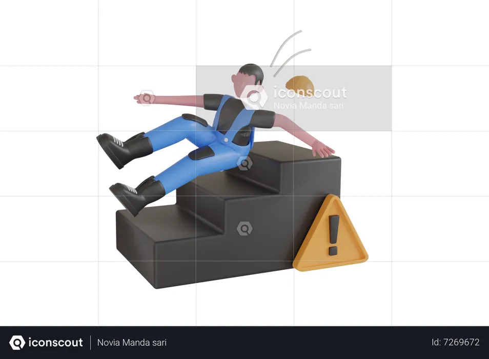 Caindo da escada  3D Icon