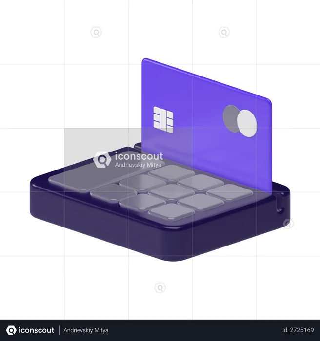 Terminal de paiement  3D Illustration