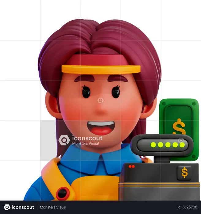 La caissière  3D Icon