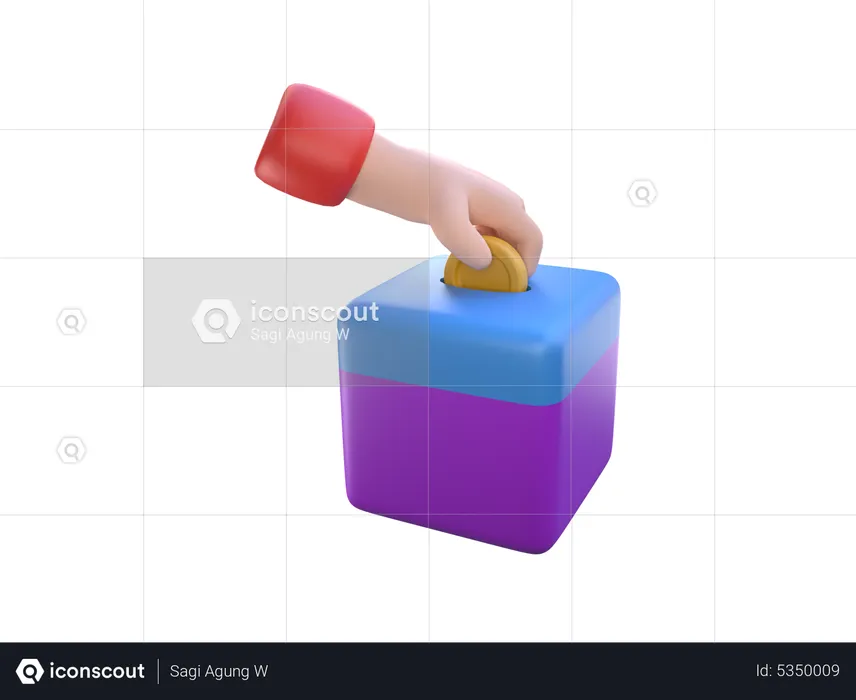 Caixa de caridade  3D Icon