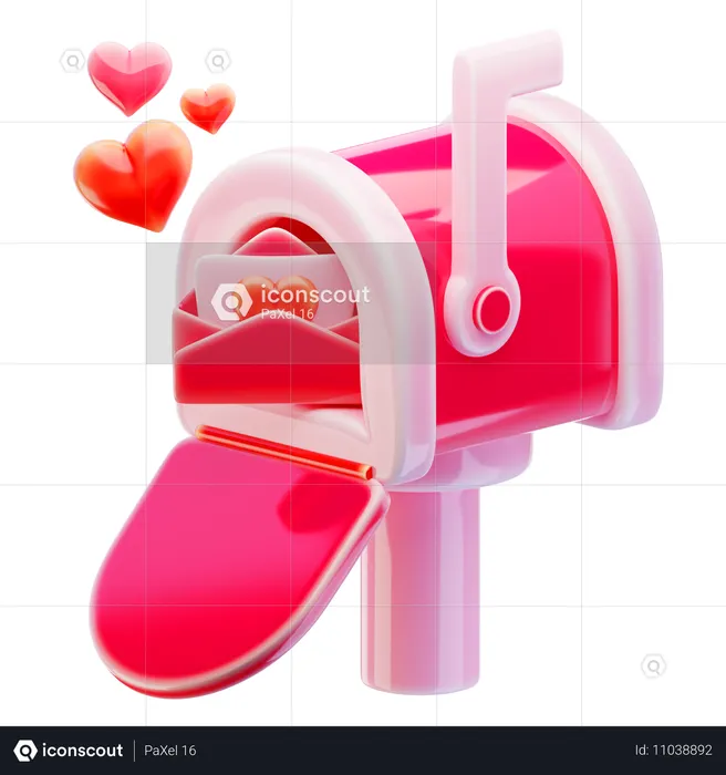 Amor caixa de correio  3D Icon