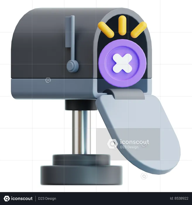 Caixa de correio vazia  3D Icon