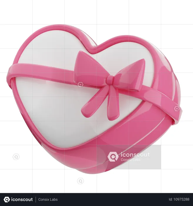 Caixa de presente de amor  3D Icon