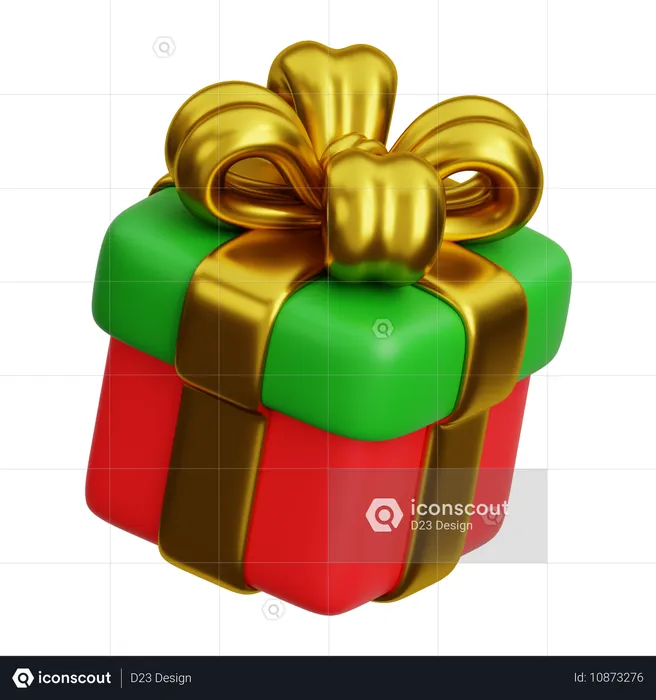 Caixa de presente de Natal  3D Icon