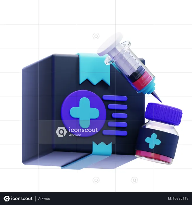 Caixa médica  3D Icon