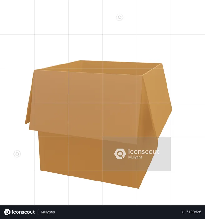 Caja abierta  3D Icon