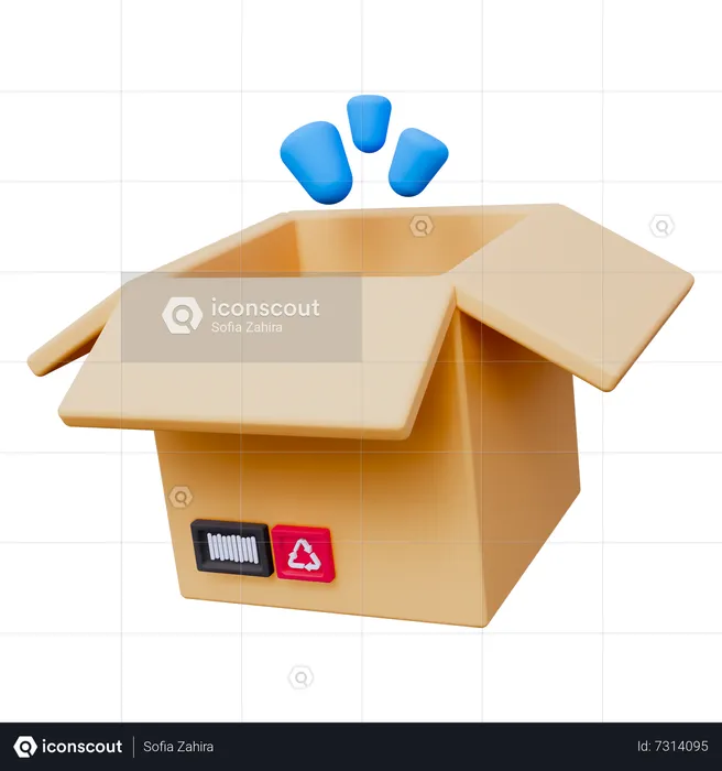 Abrir caja  3D Icon