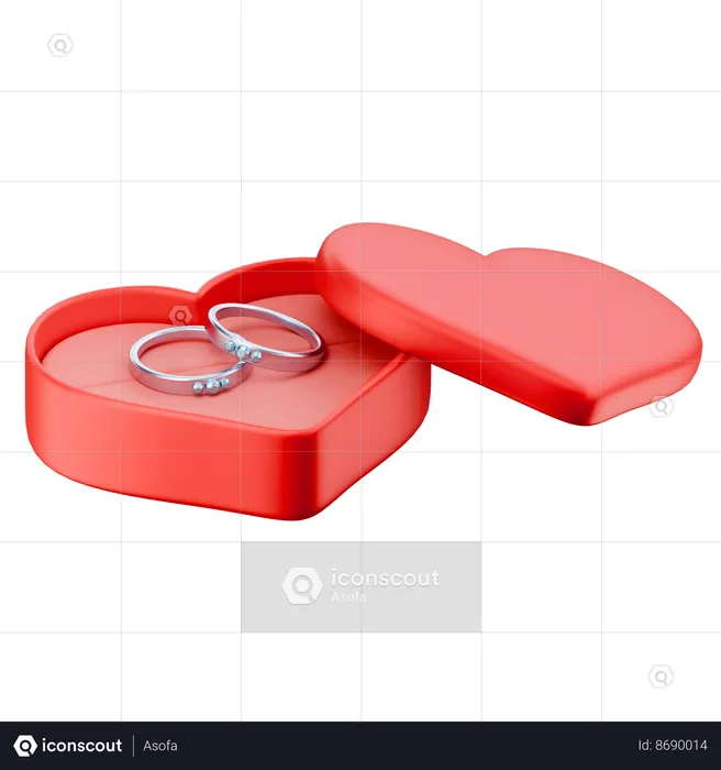 Caja del anillo  3D Icon