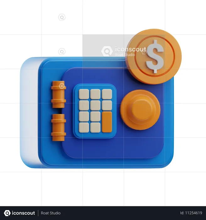 Caja del banco  3D Icon